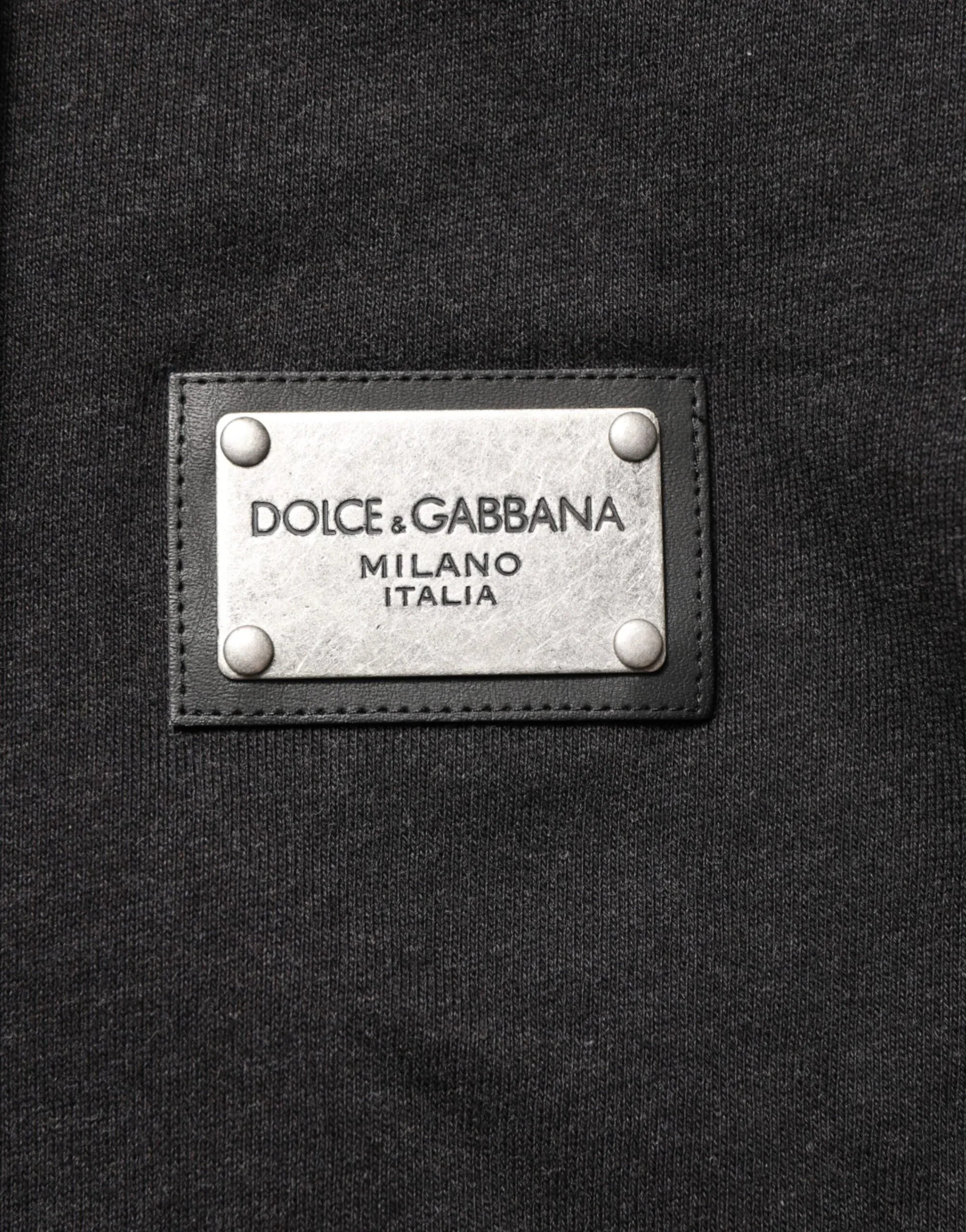 Dolce & Gabbana Black Logo FullZip Hooded Sweatshirt Sweater - Zeiniez