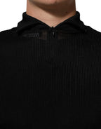 Dolce & Gabbana Black Viscose Turtle Neck Pullover Sweater - Zeiniez