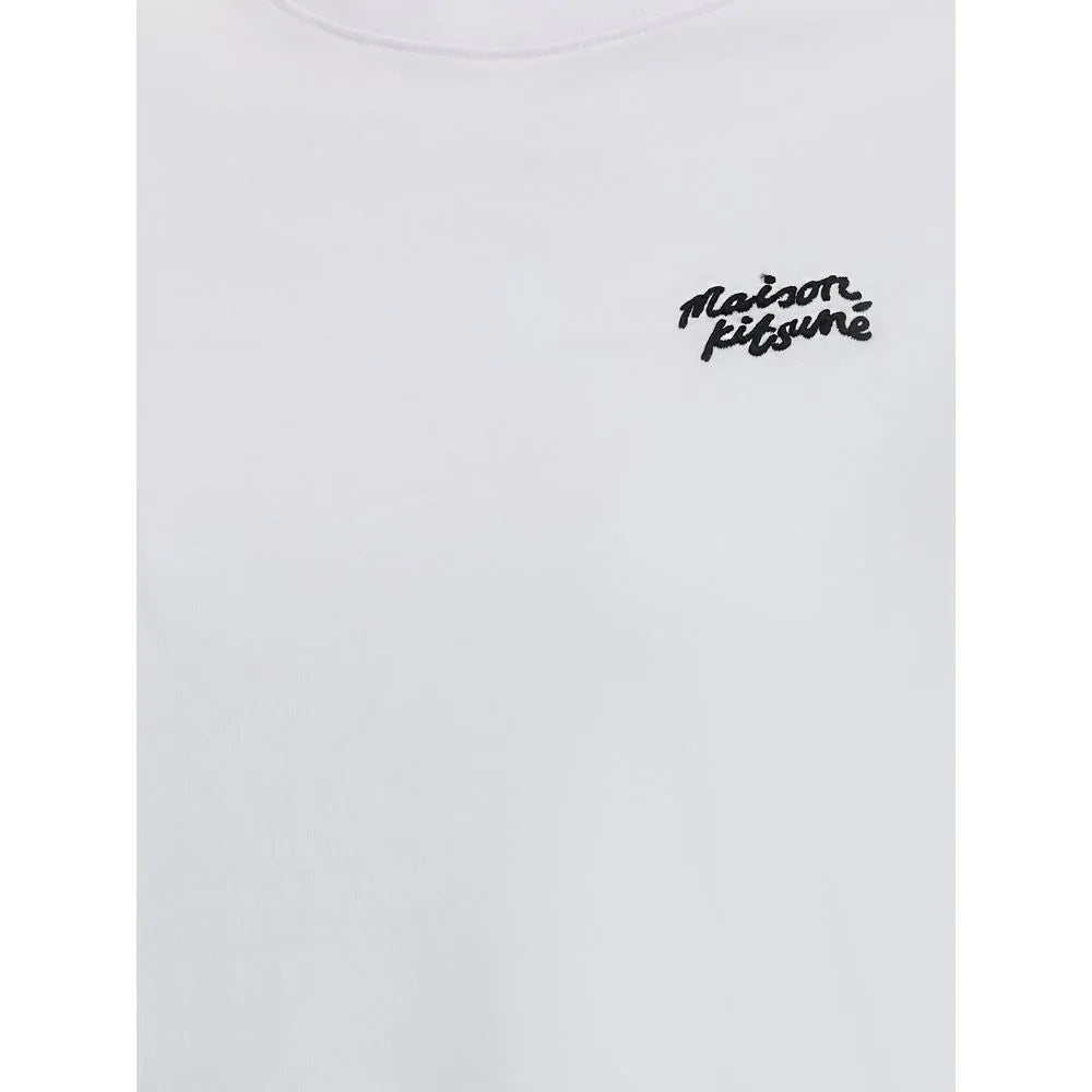 Maison Kitsuné White Cotton T-Shirt - Zeiniez