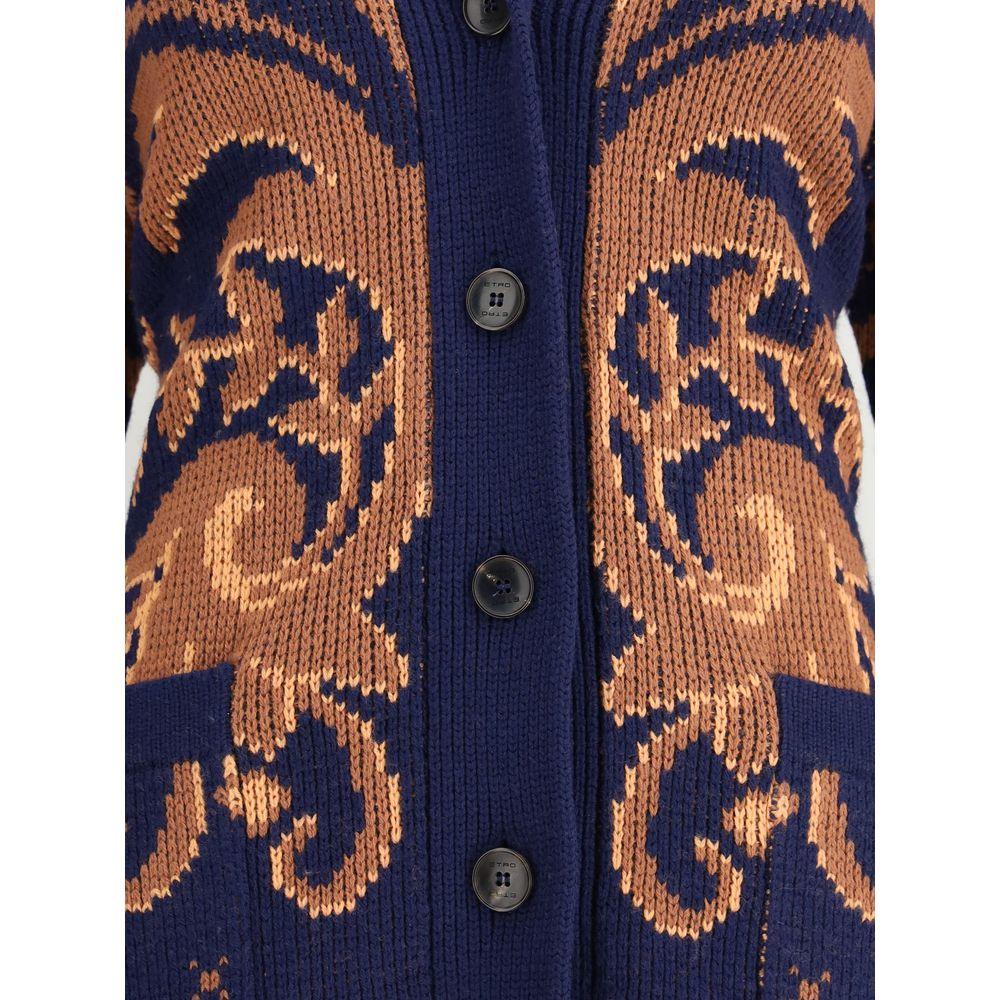 Etro Multicolor Wool Cardigan - Zeiniez