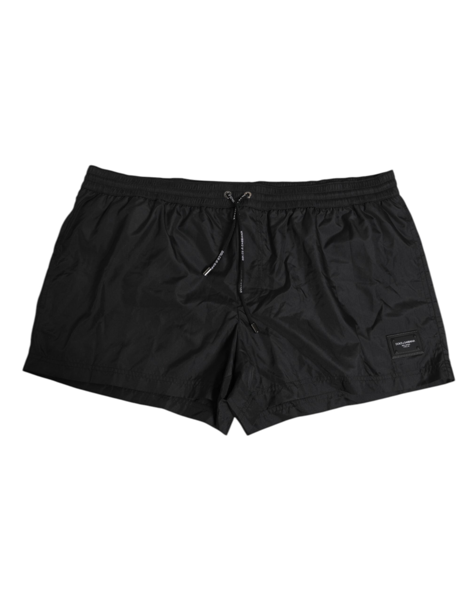 Dolce & Gabbana Black Logo Polyester Beachwear Shorts Swimwear Dolce & Gabbana