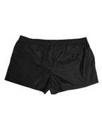 Dolce & Gabbana Black Logo Polyester Beachwear Shorts Swimwear - Zeiniez