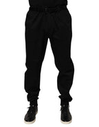 Dolce & Gabbana Black Cotton Stretch Casual Trouser Pants - Zeiniez