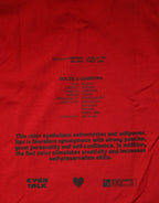 Dolce & Gabbana Red Logo Eye Print Cotton Short Sleeve T-shirt - Zeiniez