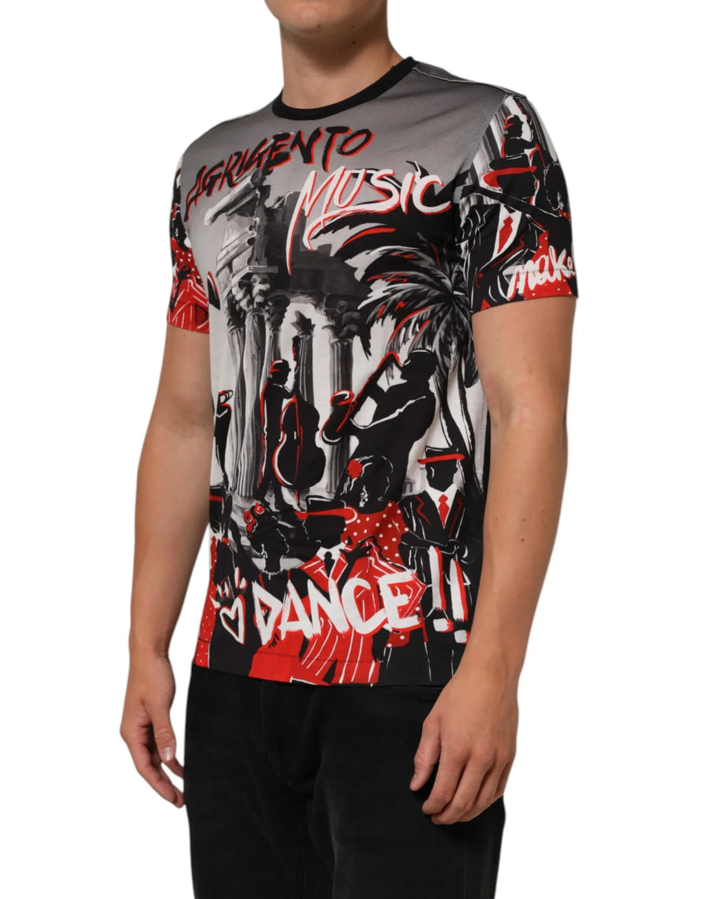 Dolce & Gabbana Multicolor Agrigento Dance Jazz Music Print T-shirt - Zeiniez