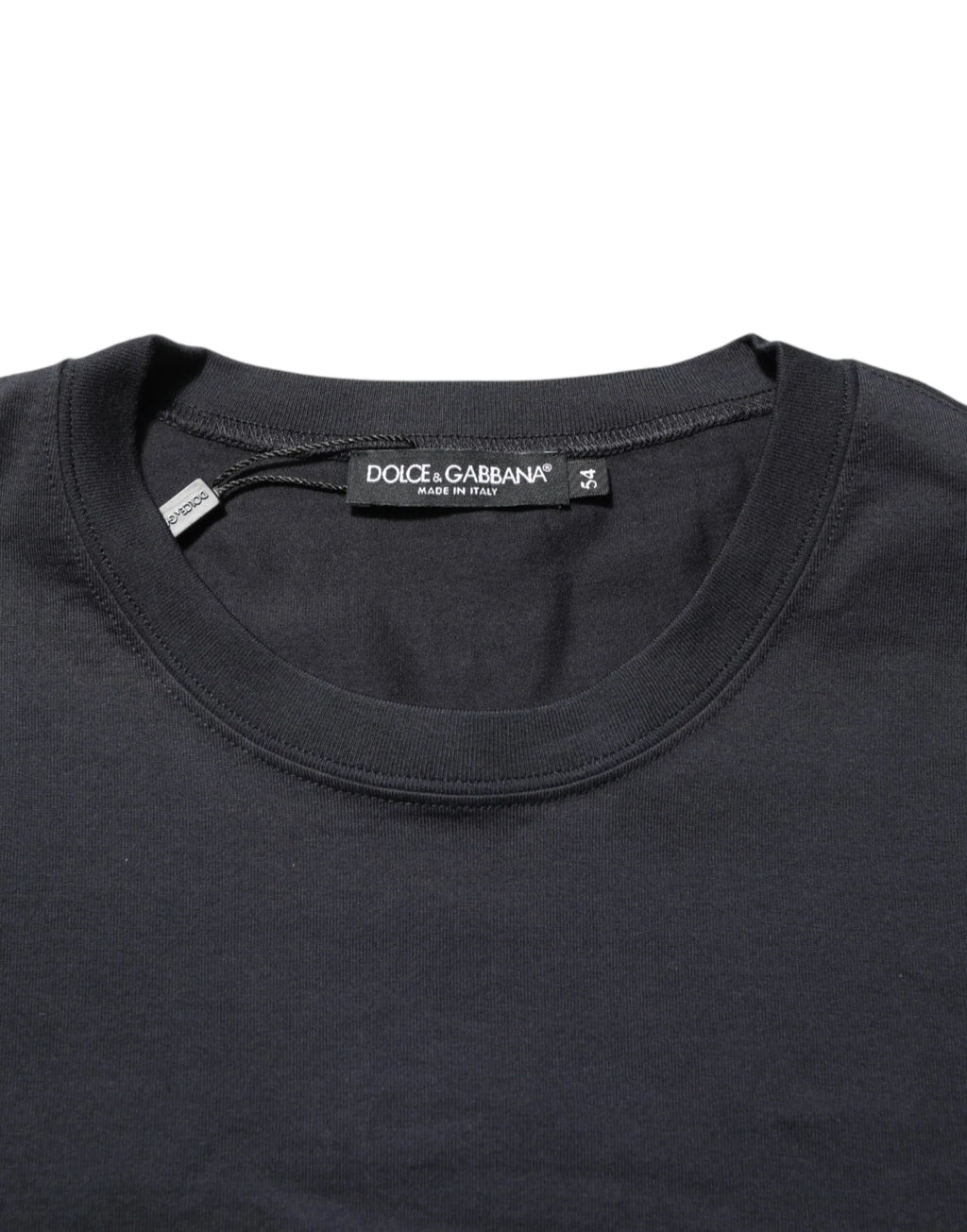 Dolce & Gabbana Black Logo Compass Cotton Crew Neck T-shirt - Zeiniez