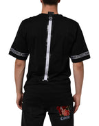 Dolce & Gabbana Black DGRoyals Cotton Men Crew Neck IT T-shirt - Zeiniez