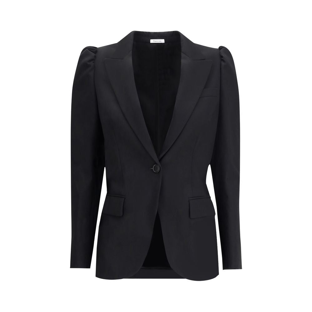 Alexander McQueen Black Wool Coat - Zeiniez