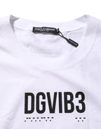 Dolce & Gabbana White Cotton Sleeveless Printed Tank T-shirt - Zeiniez