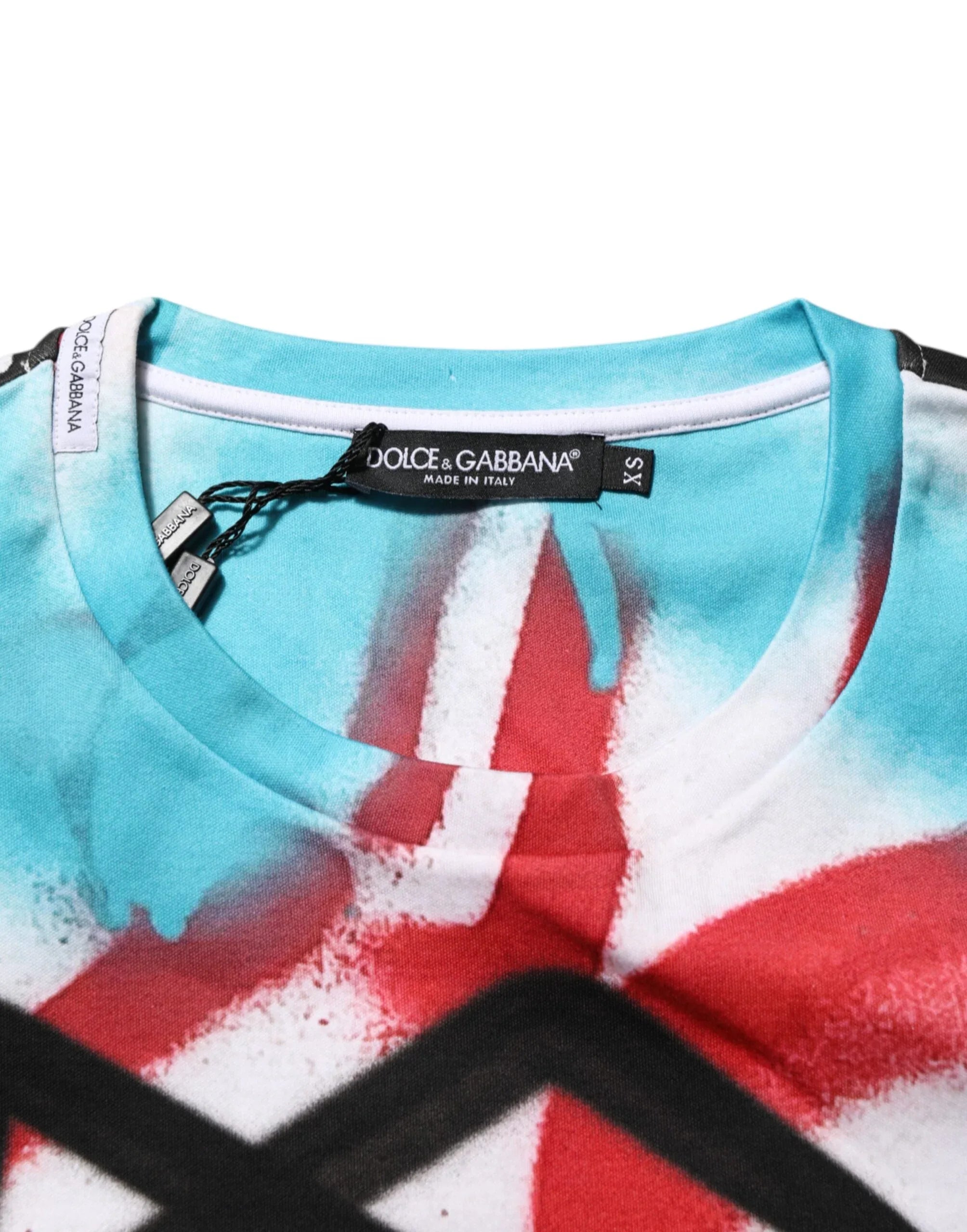 Dolce & Gabbana White Graffiti Crew Neck Short Sleeves T-shirt - Zeiniez