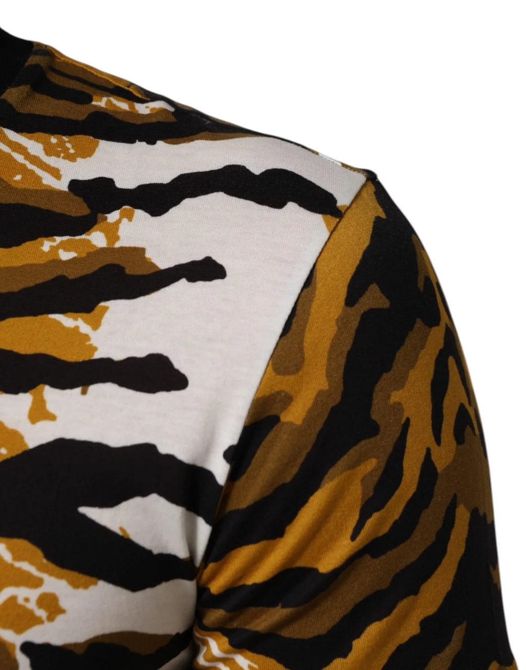 Dolce & Gabbana Multicolor Leopard Palm Leaf Men Crew Neck T-shirt - Zeiniez