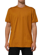 Dolce & Gabbana Golden Brown Crew Neck Short Sleeve T-shirt - Zeiniez