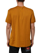 Dolce & Gabbana Golden Brown Crew Neck Short Sleeve T-shirt - Zeiniez