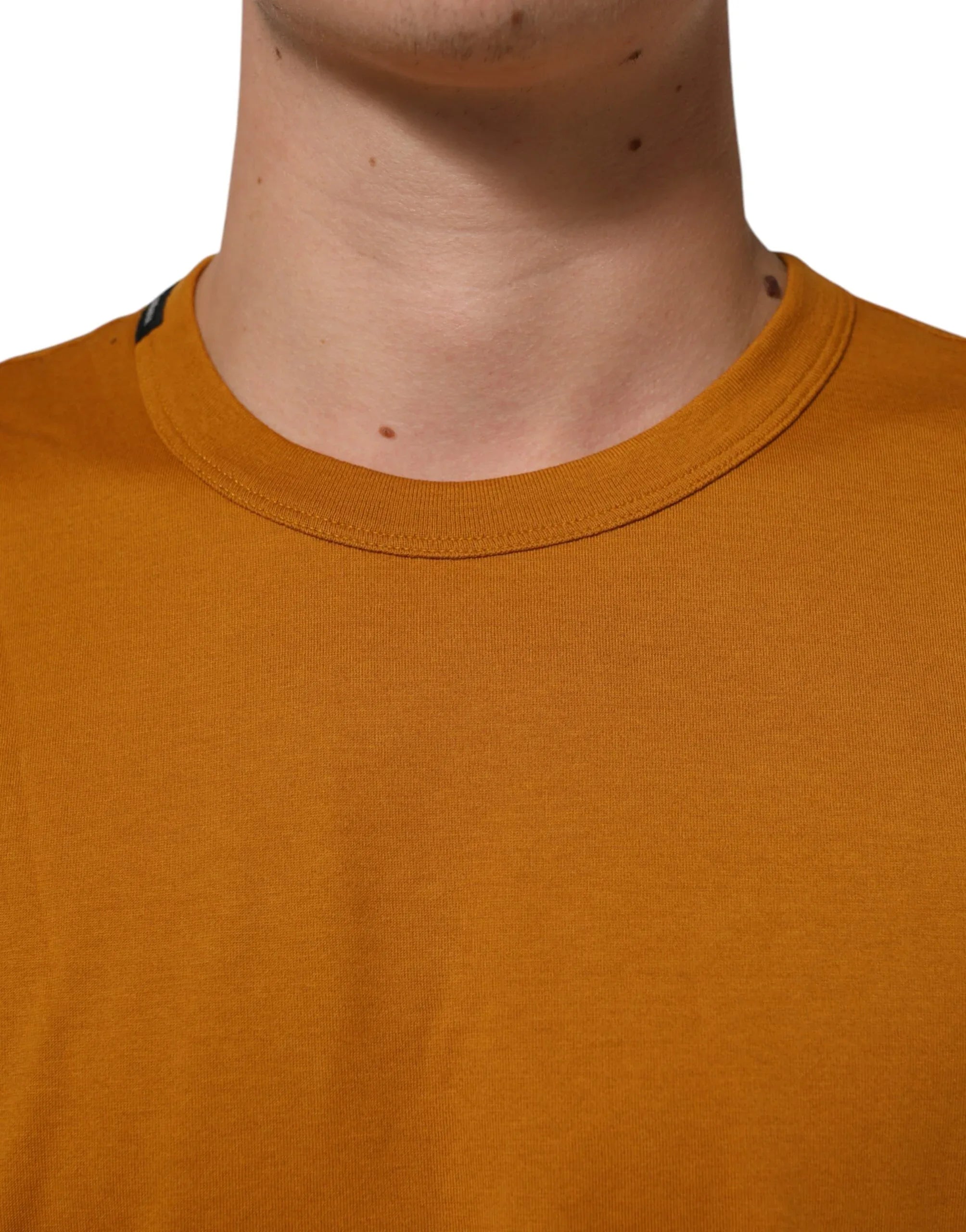 Dolce & Gabbana Golden Brown Crew Neck Short Sleeve T-shirt - Zeiniez