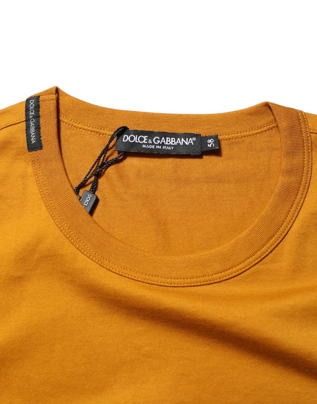 Dolce & Gabbana Golden Brown Crew Neck Short Sleeve T-shirt - Zeiniez