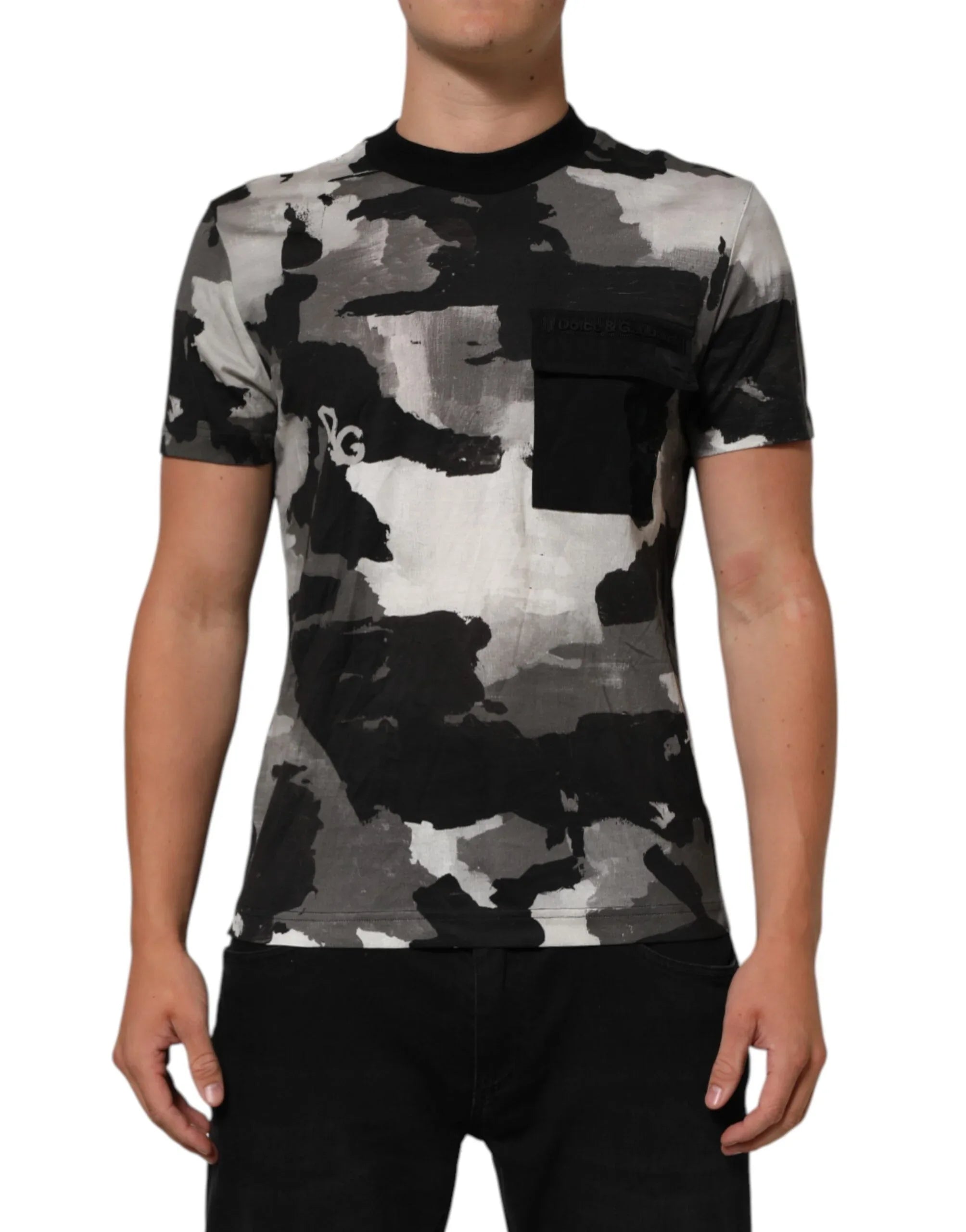Dolce & Gabbana Multicolor Camouflage Men Short Sleeves T-shirt - Zeiniez