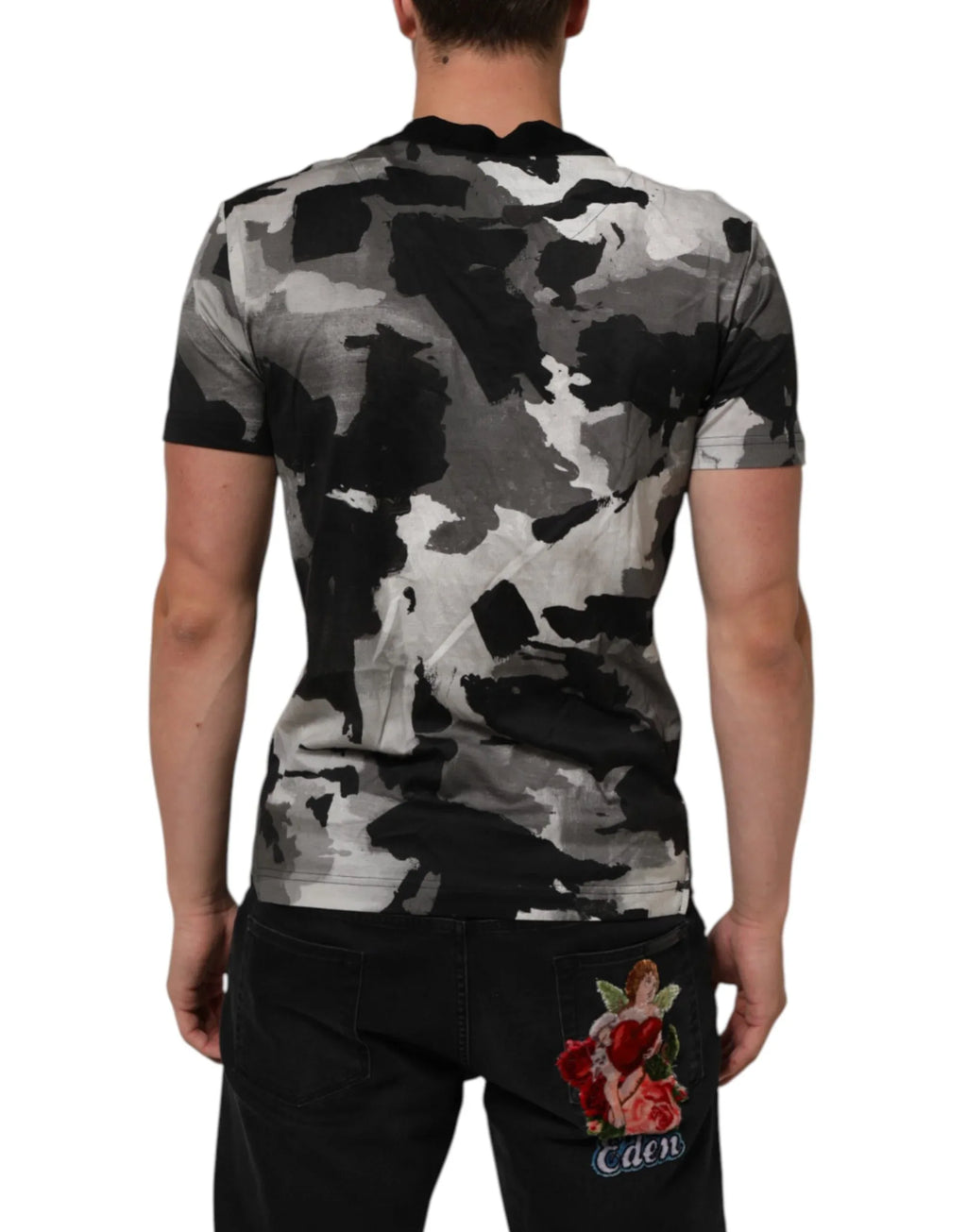 Dolce & Gabbana Multicolor Camouflage Men Short Sleeves T-shirt - Zeiniez