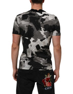 Dolce & Gabbana Multicolor Camouflage Men Short Sleeves T-shirt - Zeiniez