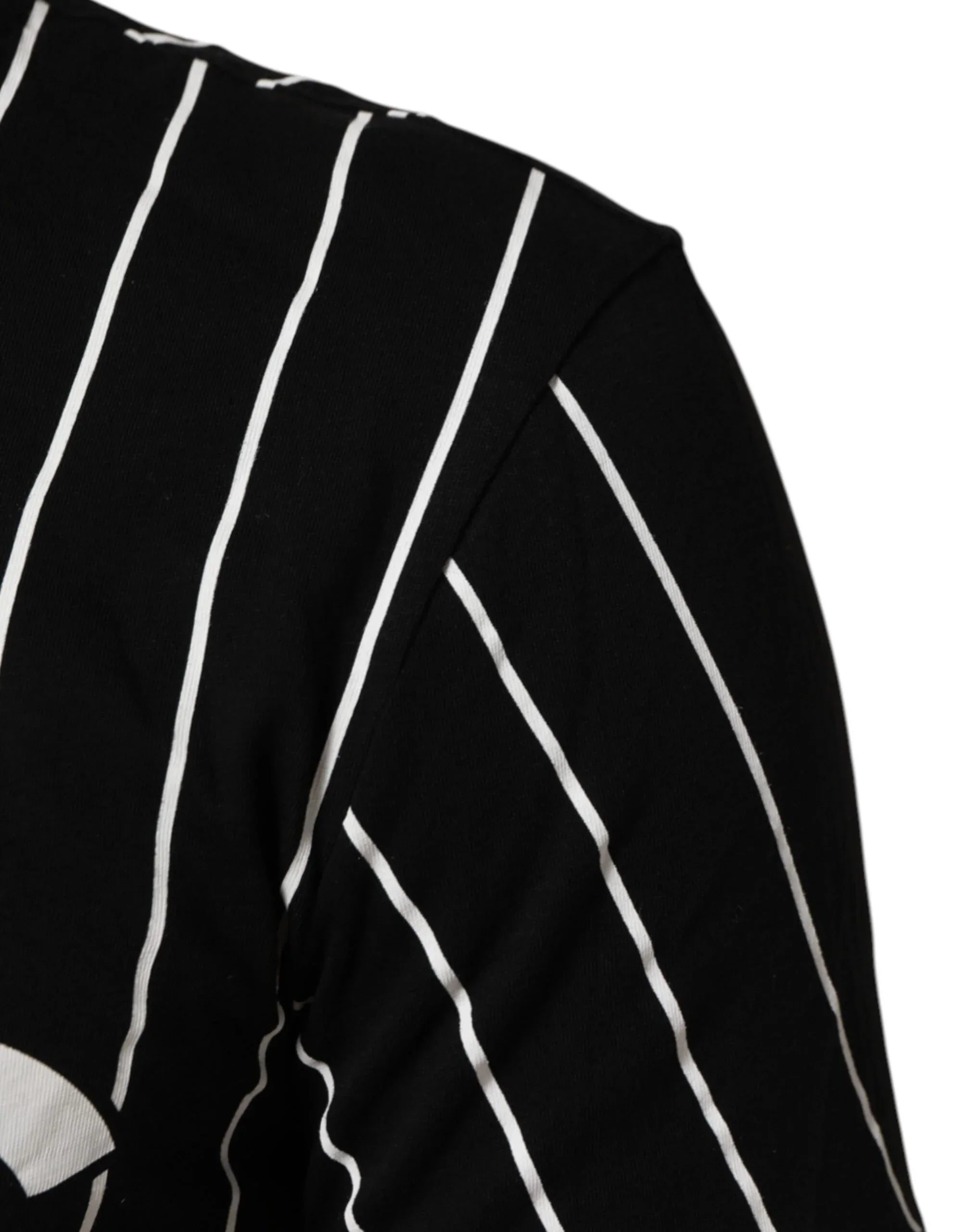 Dolce & Gabbana Black Cotton Polka Dots Round Neck T-shirt - Zeiniez