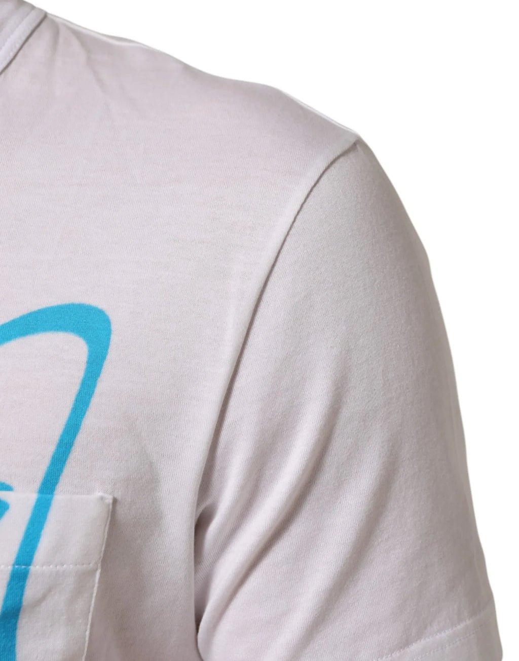 Dolce & Gabbana White Graphic Print Cotton Crew Neck T-shirt - Zeiniez