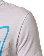 Dolce & Gabbana White Graphic Print Cotton Crew Neck T-shirt - Zeiniez