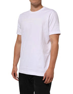 Dolce & Gabbana White Cotton Crew Neck Short Sleeves T-shirt - Zeiniez