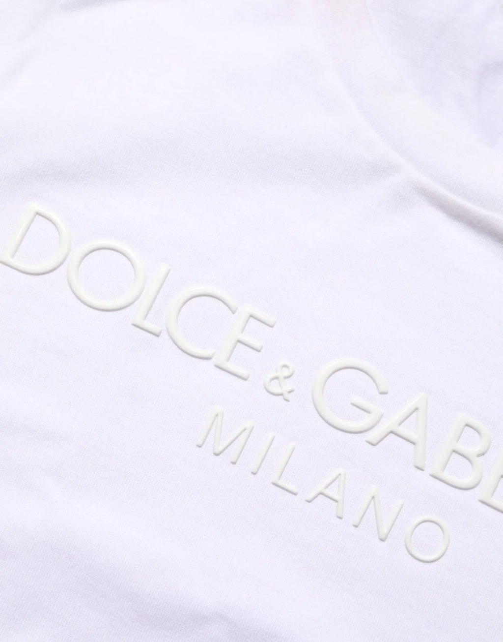 Dolce & Gabbana White Cotton Crew Neck Short Sleeves T-shirt - Zeiniez