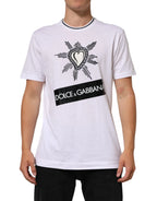 Dolce & Gabbana White Sacred Heart Short Sleeve Men T-shirt - Zeiniez