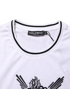 Dolce & Gabbana White Sacred Heart Short Sleeve Men T-shirt - Zeiniez