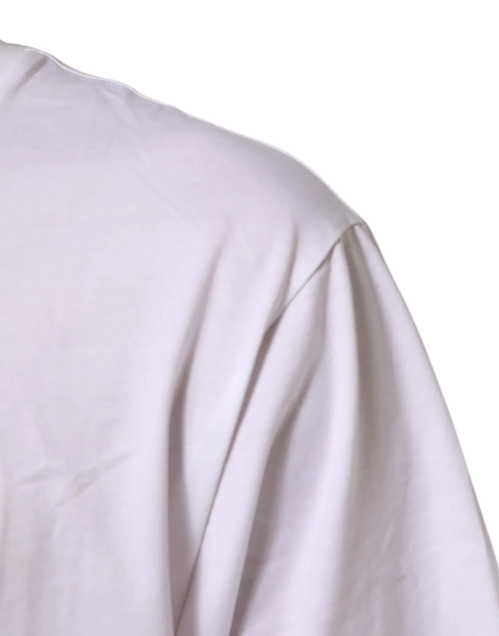 Dolce & Gabbana White Logo Print Cotton Crew Neck Men T-shirt - Zeiniez