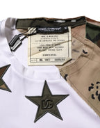 Dolce & Gabbana White Camouflage Patckwork Men Cotton T-shirt - Zeiniez