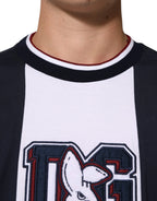 Dolce & Gabbana Multicolor Striped Cotton Men Crew Neck T-shirt - Zeiniez