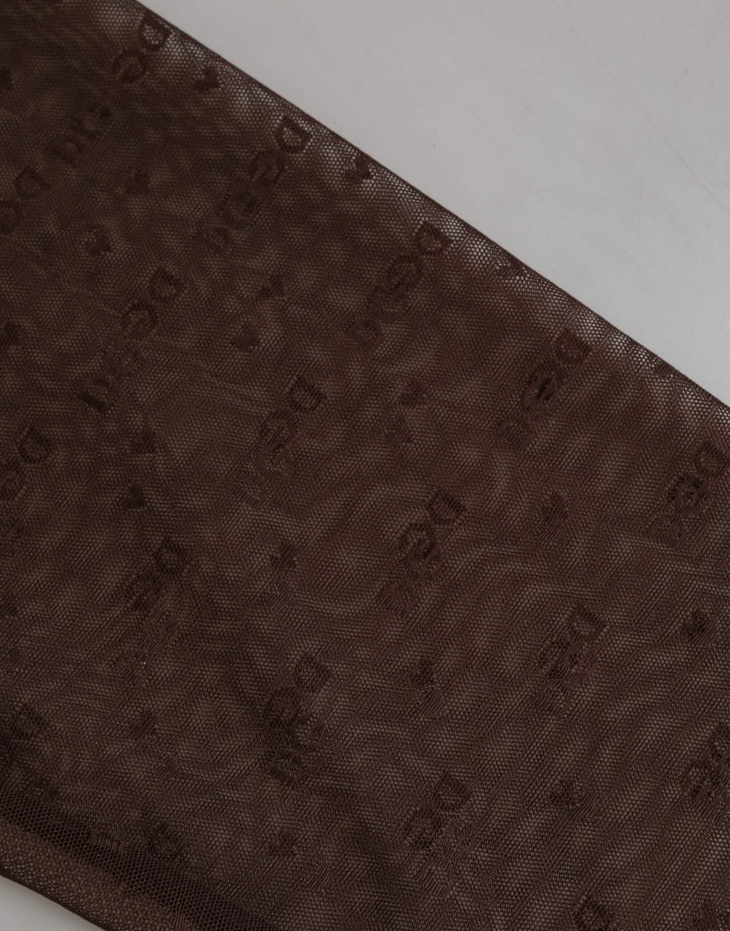 Dolce & Gabbana Brown Nylon Logo Lace Leggings Pants Underwear - Zeiniez