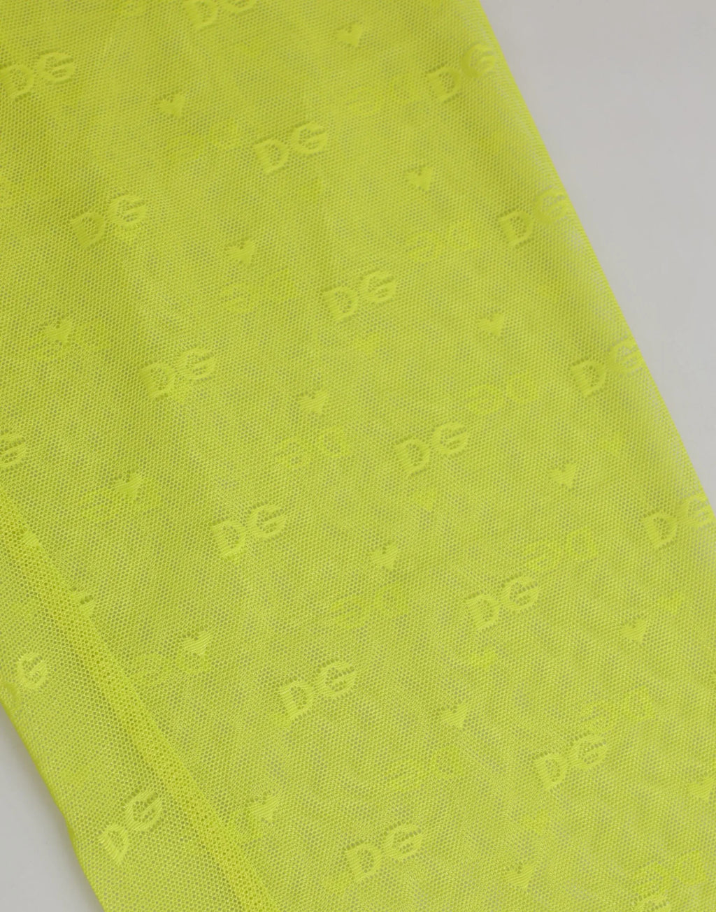 Dolce & Gabbana Neon Green Nylon Logo Lace Leggings Pants Underwear - Zeiniez