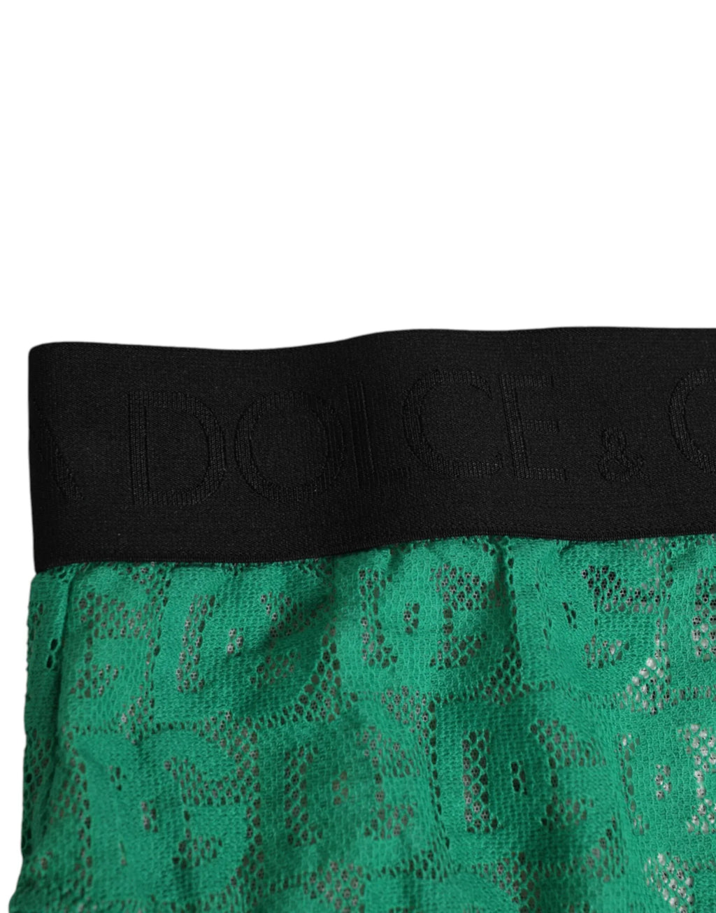 Dolce & Gabbana Green DG Logo Lace High Brief Panty Underwear - Zeiniez