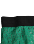 Dolce & Gabbana Green DG Logo Lace High Brief Panty Underwear - Zeiniez