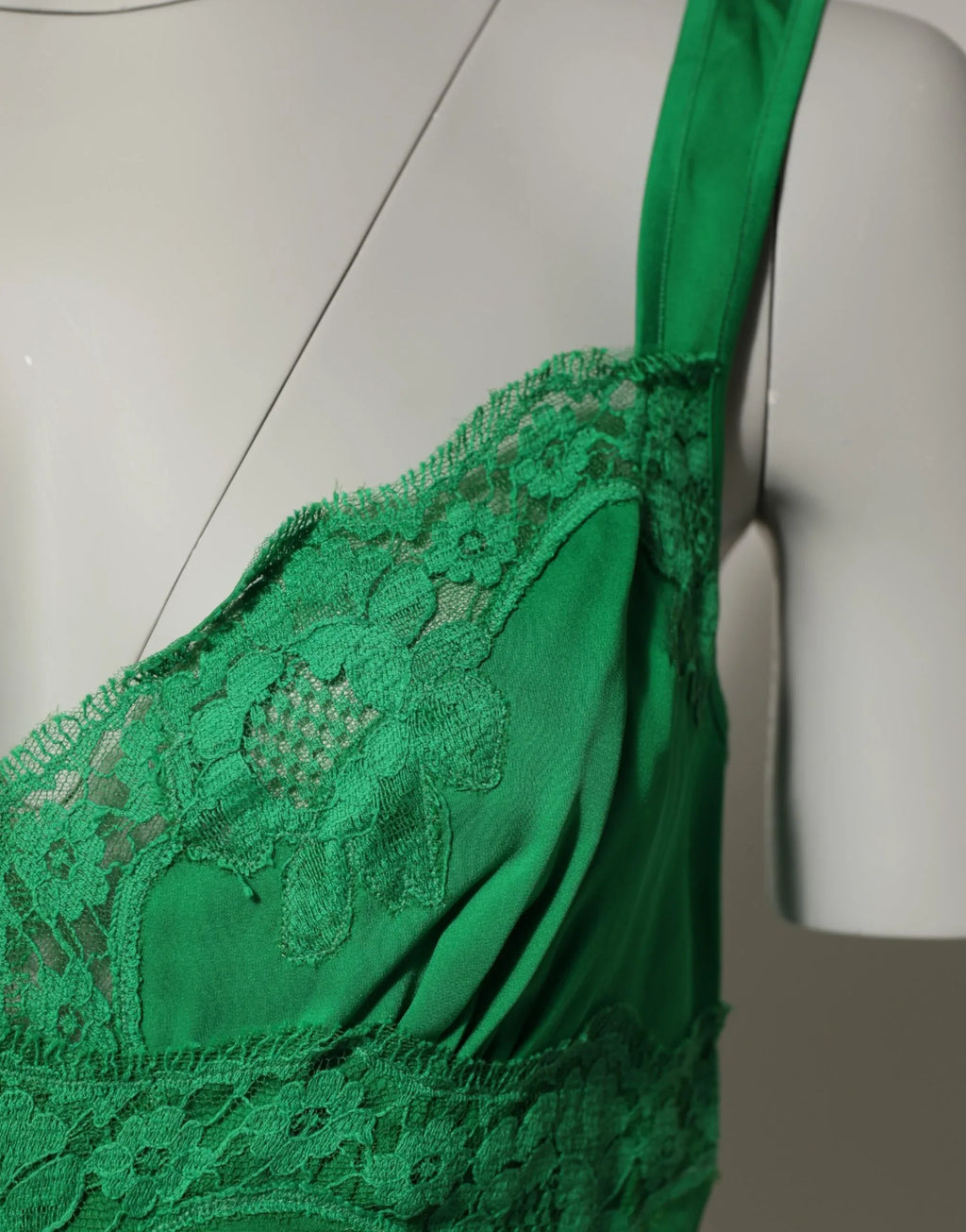 Dolce & Gabbana Green Floral Lace Tank Lingerie Top Underwear - Zeiniez