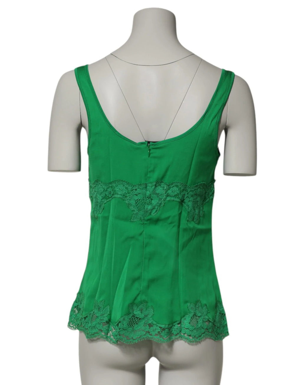 Dolce & Gabbana Green Floral Lace Tank Lingerie Top Underwear - Zeiniez