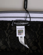 Dolce & Gabbana Black Lace Slip Brief Logo Waistband Underwear - Zeiniez