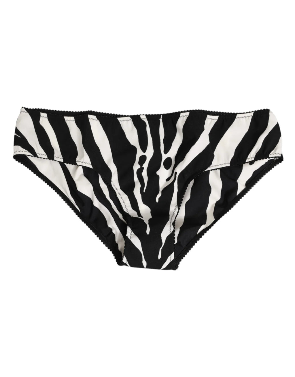 Dolce & Gabbana Black White Zebra Print Slip Briefs Underwear - Zeiniez
