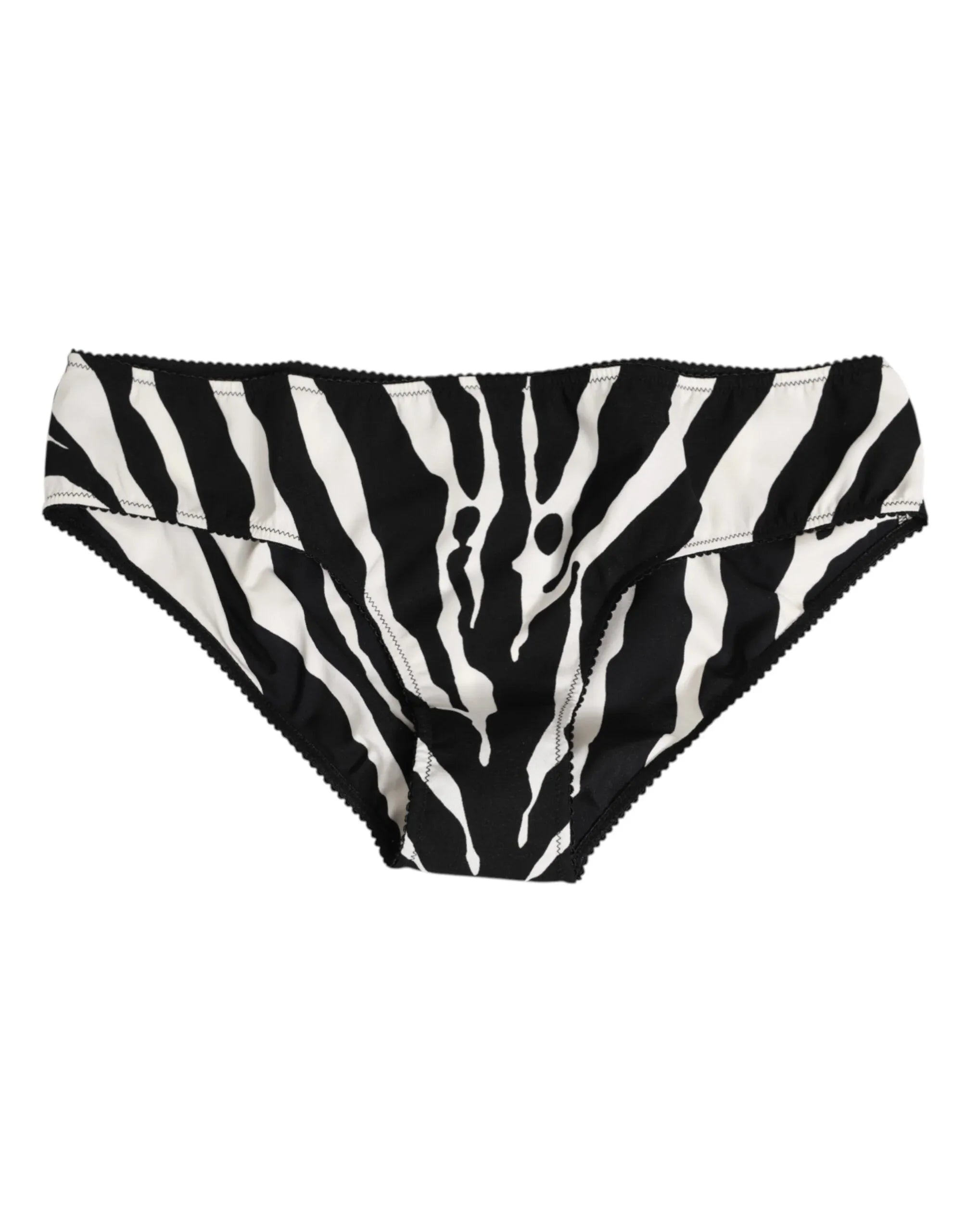 Dolce & Gabbana Black White Zebra Print Slip Briefs Underwear - Zeiniez