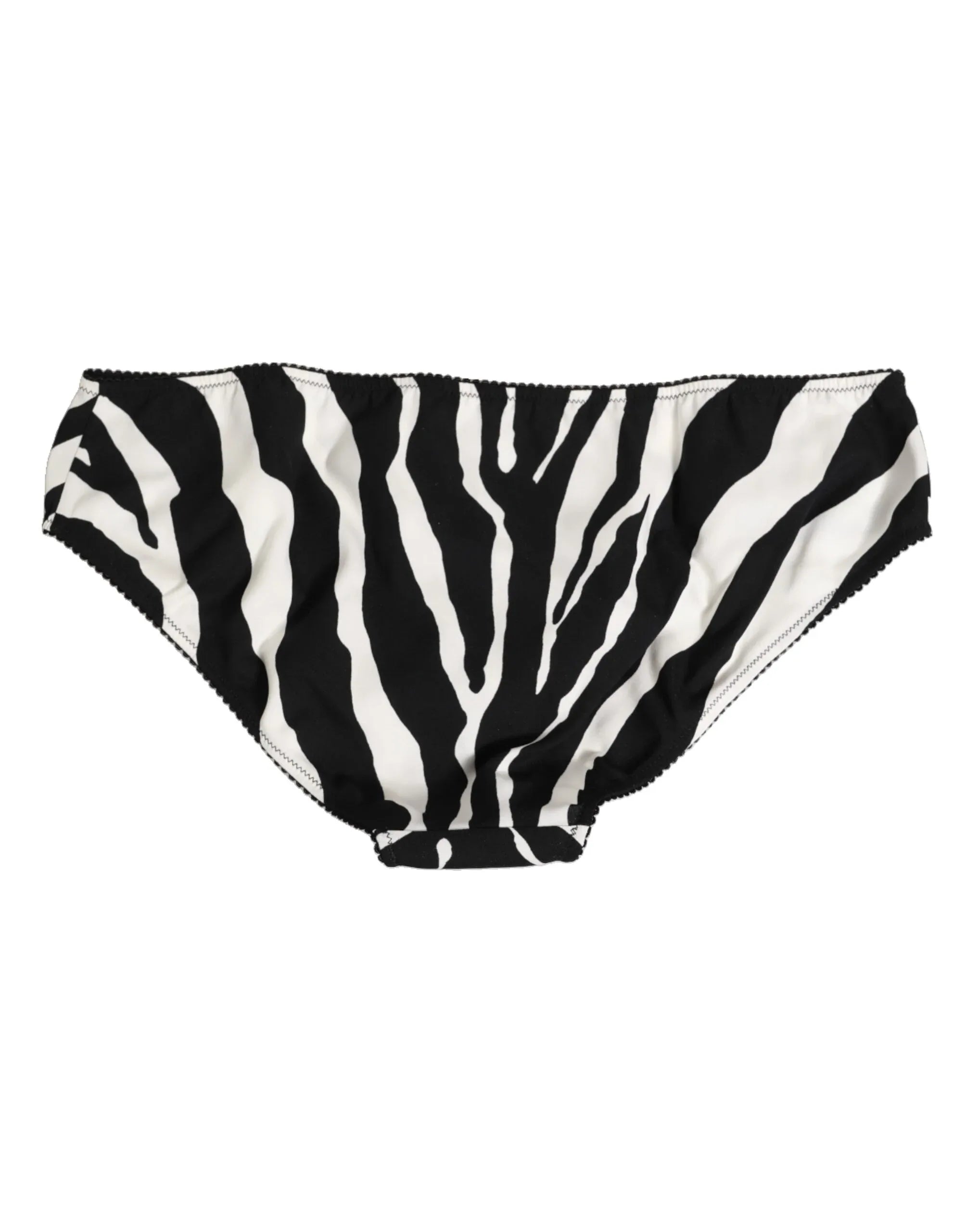 Dolce & Gabbana Black White Zebra Print Slip Briefs Underwear - Zeiniez