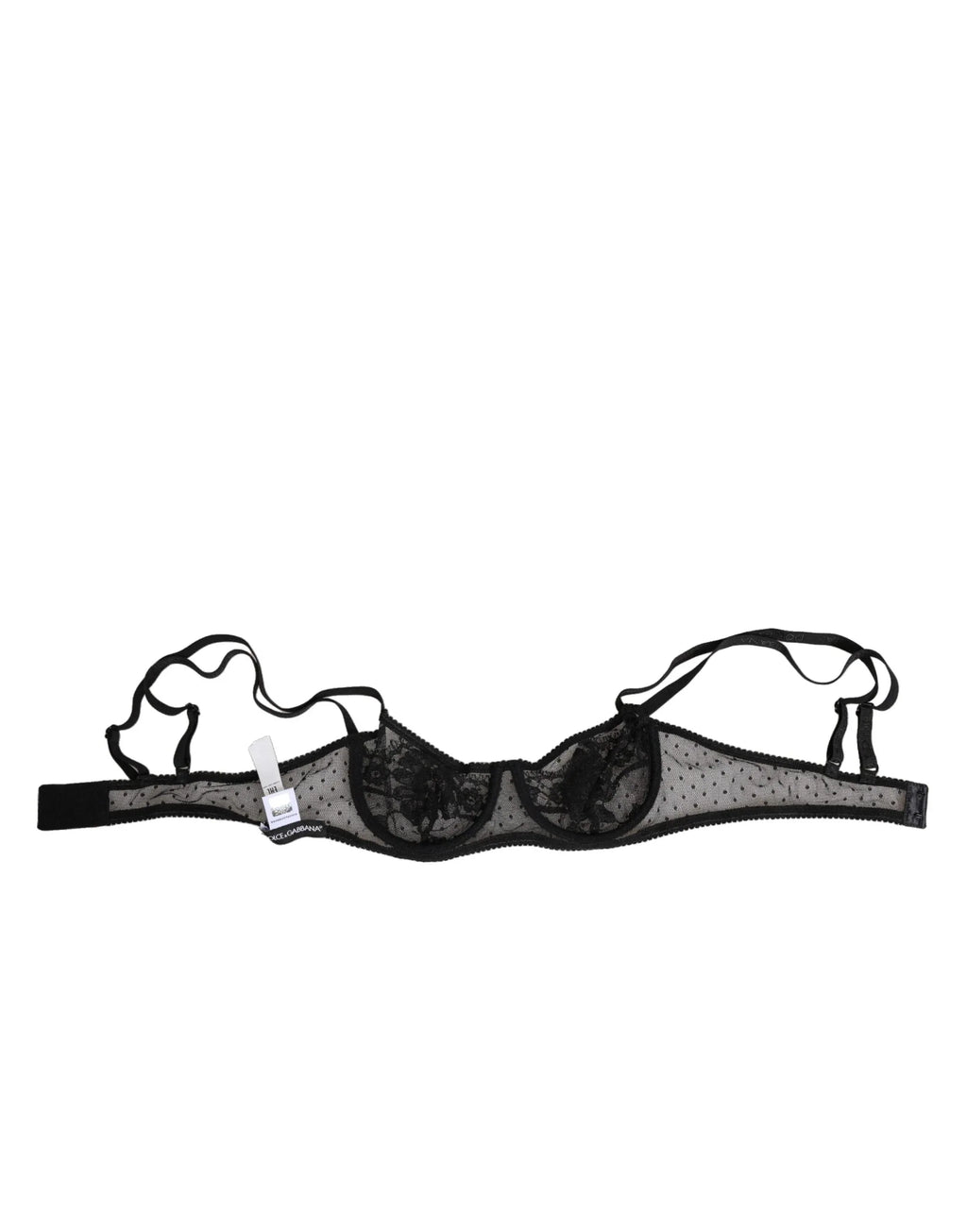 Dolce & Gabbana Black Floral Underwired Balconette Bra Underwear - Zeiniez