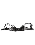 Dolce & Gabbana Black Floral Underwired Balconette Bra Underwear - Zeiniez