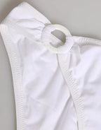 Dolce & Gabbana White Logo Swimsuit 2 Piece Top Bottom Swimwear - Zeiniez