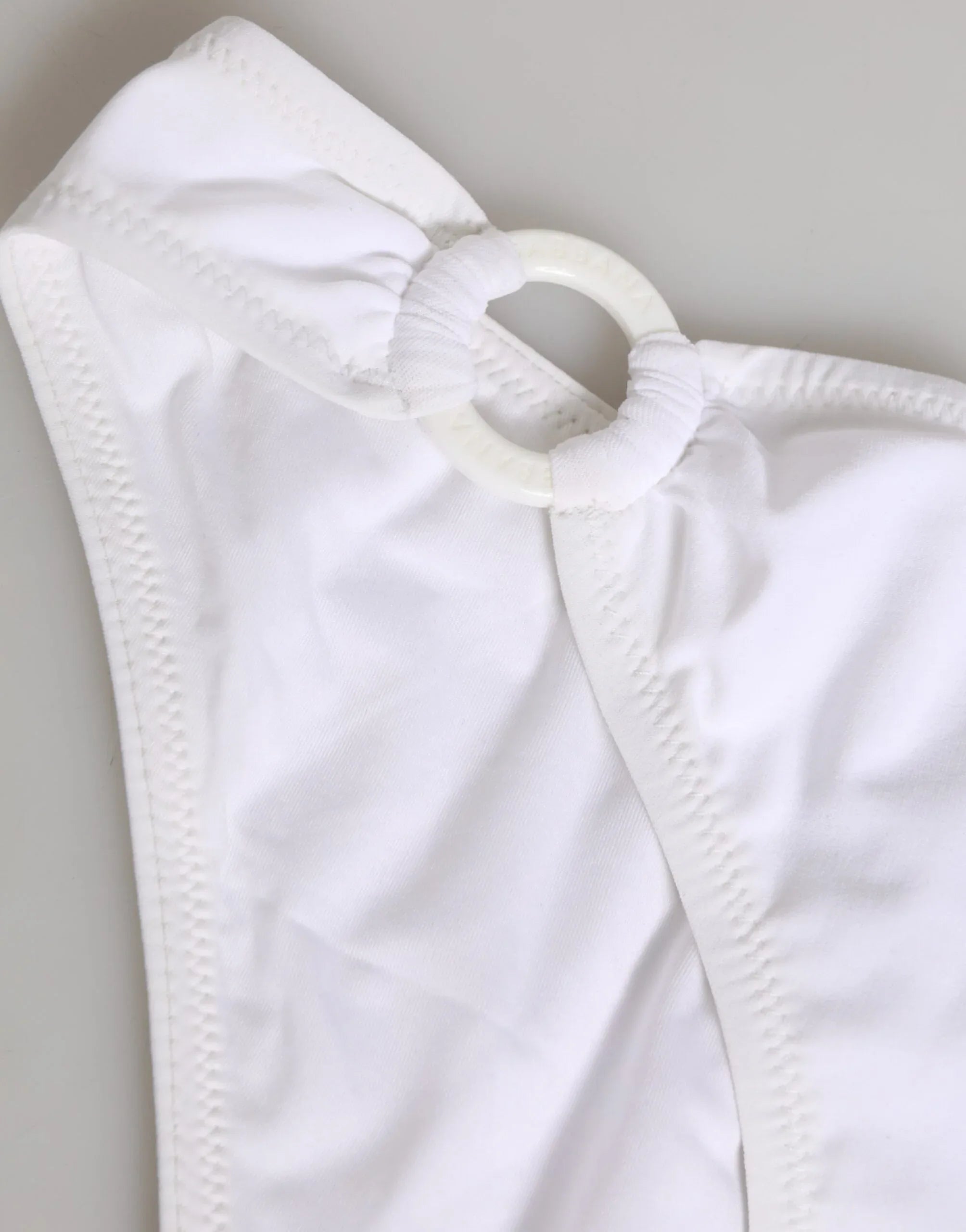 Dolce & Gabbana White Logo Swimsuit 2 Piece Top Bottom Swimwear - Zeiniez