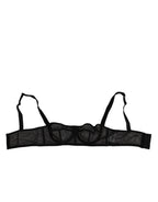Dolce & Gabbana Black Floral Underwired Balconette Bra Underwear - Zeiniez