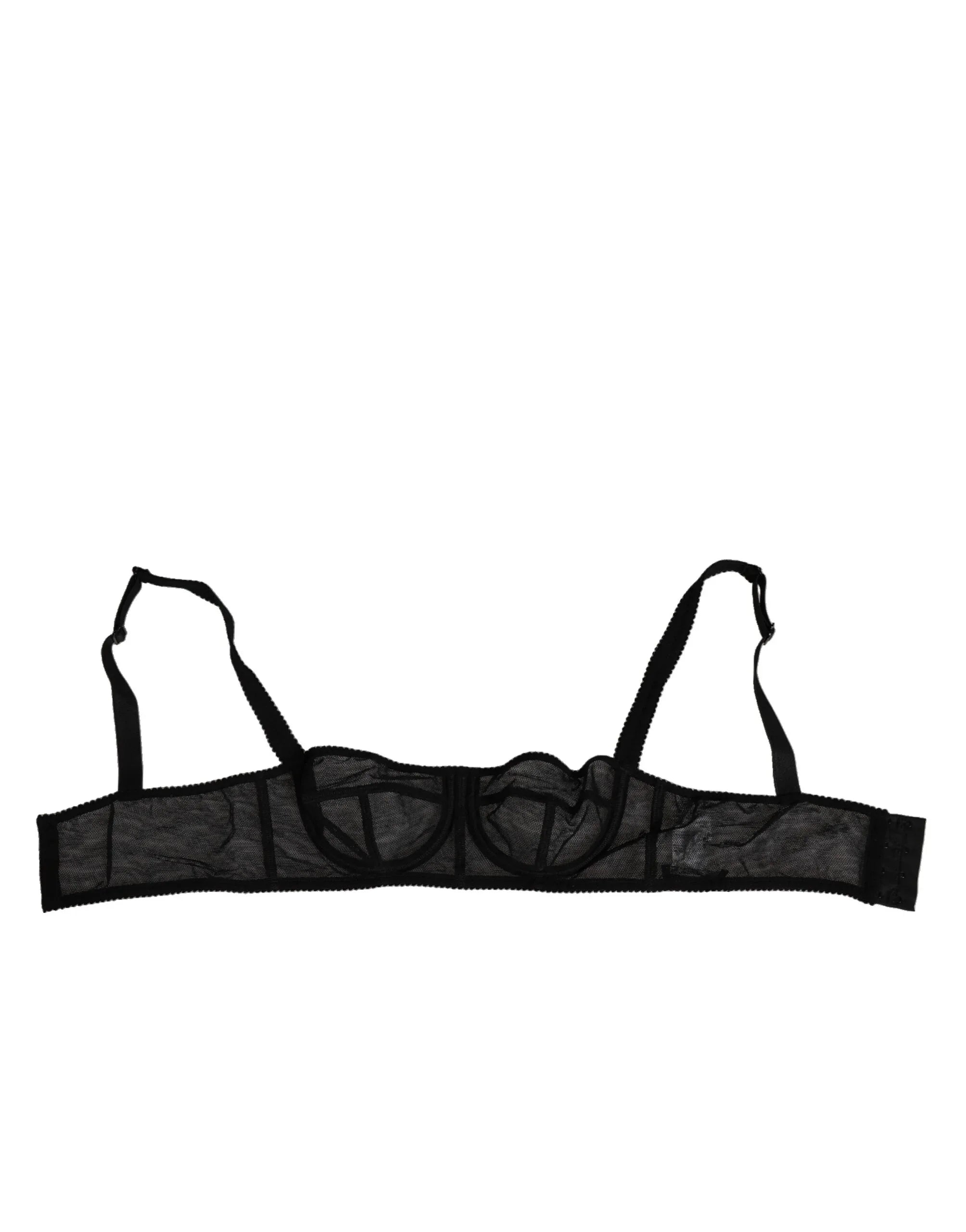 Dolce & Gabbana Black Floral Underwired Balconette Bra Underwear - Zeiniez