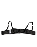 Dolce & Gabbana Black Floral Underwired Balconette Bra Underwear - Zeiniez