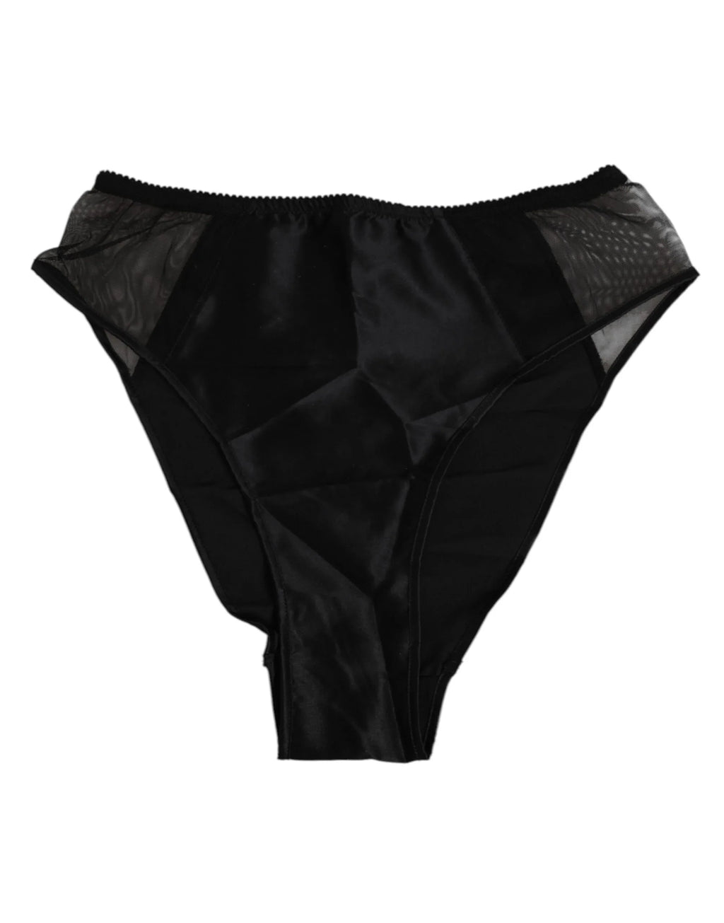 Dolce & Gabbana Black Silk Stretch High Waist Panty Underwear - Zeiniez